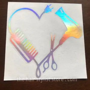 Hair Stylist Sticker - Rainbow Heart