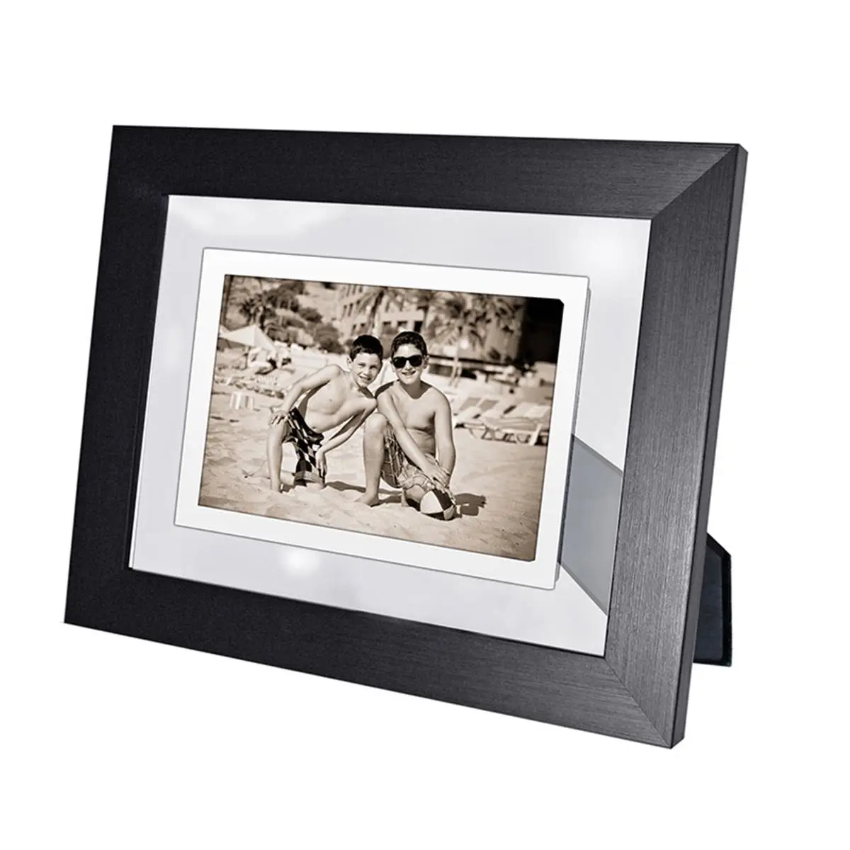 Floating Infinity Rectangular Floater Frame - 5x7 in, 9.5"H x 0.5"W x 11.5"L, Glass Front, Lightweight Horizontal Home Decor Room Art, Ideal Indoors Gift for Home Supplies Enthusiasts, Floating Infinity Photo Frame, Vertical