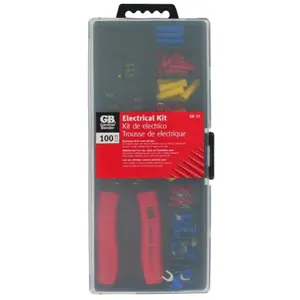 212 MAIN 100-Piece Insulated Terminal & Crimping Hand Tools Kit, Complete with Tool Box, Complete Kit, Insulated Tools