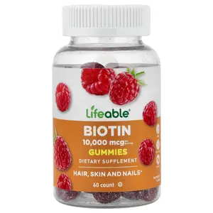 Lifeable Biotin Gummies, Raspberry, 60 Gummies (5,000 mcg per Gummy)