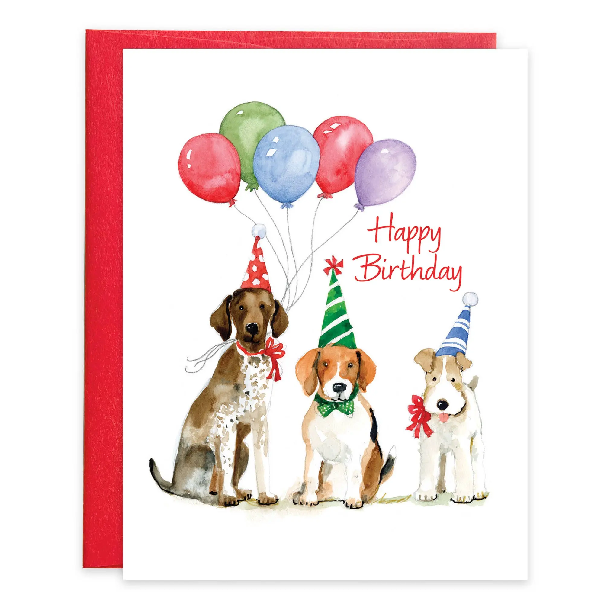 Birthday Greeting Card - Birthday Party Dogs