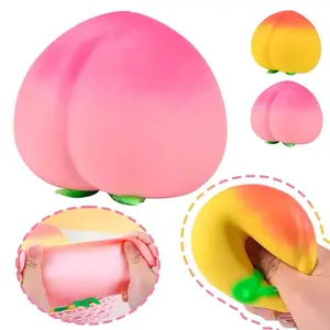 Peach Squeeze Stress Balls Soft Slow RisingFruit Squishy Fidget Toy, Sensory Relax ToyOffice Desk Decor Birthday Gifts for Teens