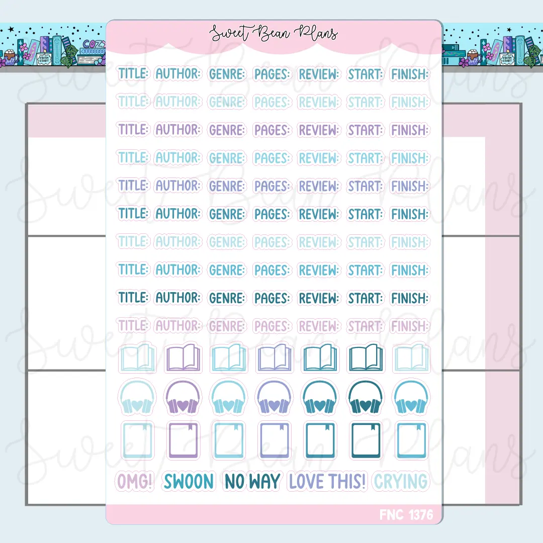 January 2026 Bookish Words & Icon Stickers | Fnc 1376