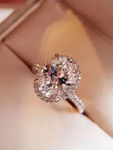 3 Carat Moissanite Pear Shape Engagement Ring, Unique Dove Egg Design Wedding Ring, Stunning Diamond Ring for Proposal, Solitaire Ring