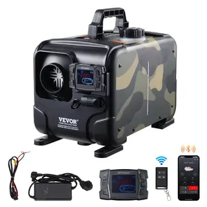 VEVOR 8KW Diesel Heater, 12V/24V All in One Diesel Air Heater, Bluetooth APP Control, Remote Control and Display Screen, CO Alarm, Fast Heating Horizontal Portable Diesel Heater for Vehicles, Garage