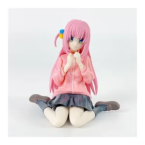 8cm Bocchi the Rock Hitori Gotoh Anime Figure Kawaii Sitting Melancholy Girl Action Figures PVC Adult Collection Model Doll Toys