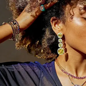 Rainbow Heart Tennis Necklace