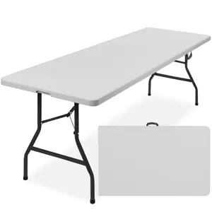 Best Choice Products 8ft Plastic Folding Table, Indoor Outdoor Heavy Duty Portable w/ Handle, Lock for Picnic Best Choice Products 8ft Plastic Folding Table, Indoor Outdoor Heavy Duty Portable w/ Handle, Lock for Picnic
