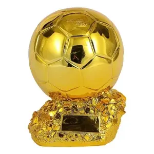 Football Cup Golden Ball Football Cup, Office Decoration with Electroplated Technology Football Cup Resin Gift and Birthday Gift