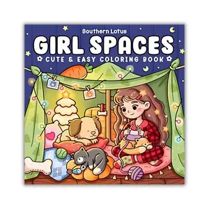 Girl Spaces: Coloring Book for Adults and Teens Cozy Moments Girly Things Cute Drawings for Relaxation and Stress Relief special edition Bold