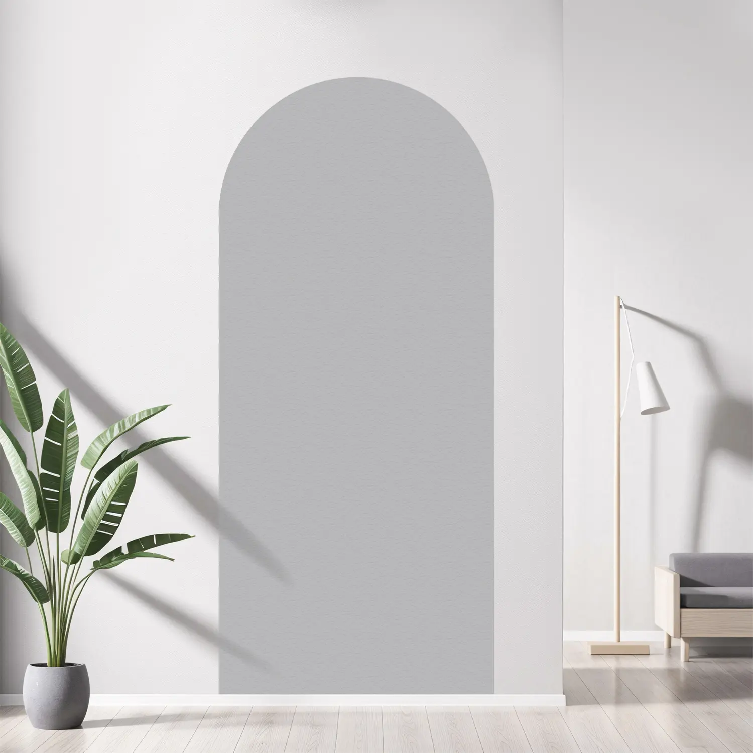 Modern Nordic Style Wall Stickers, 40x180cm X 2 Pieces, Arch Design Background Wallpaper, Easy to Install, Living Room Bedroom Decor