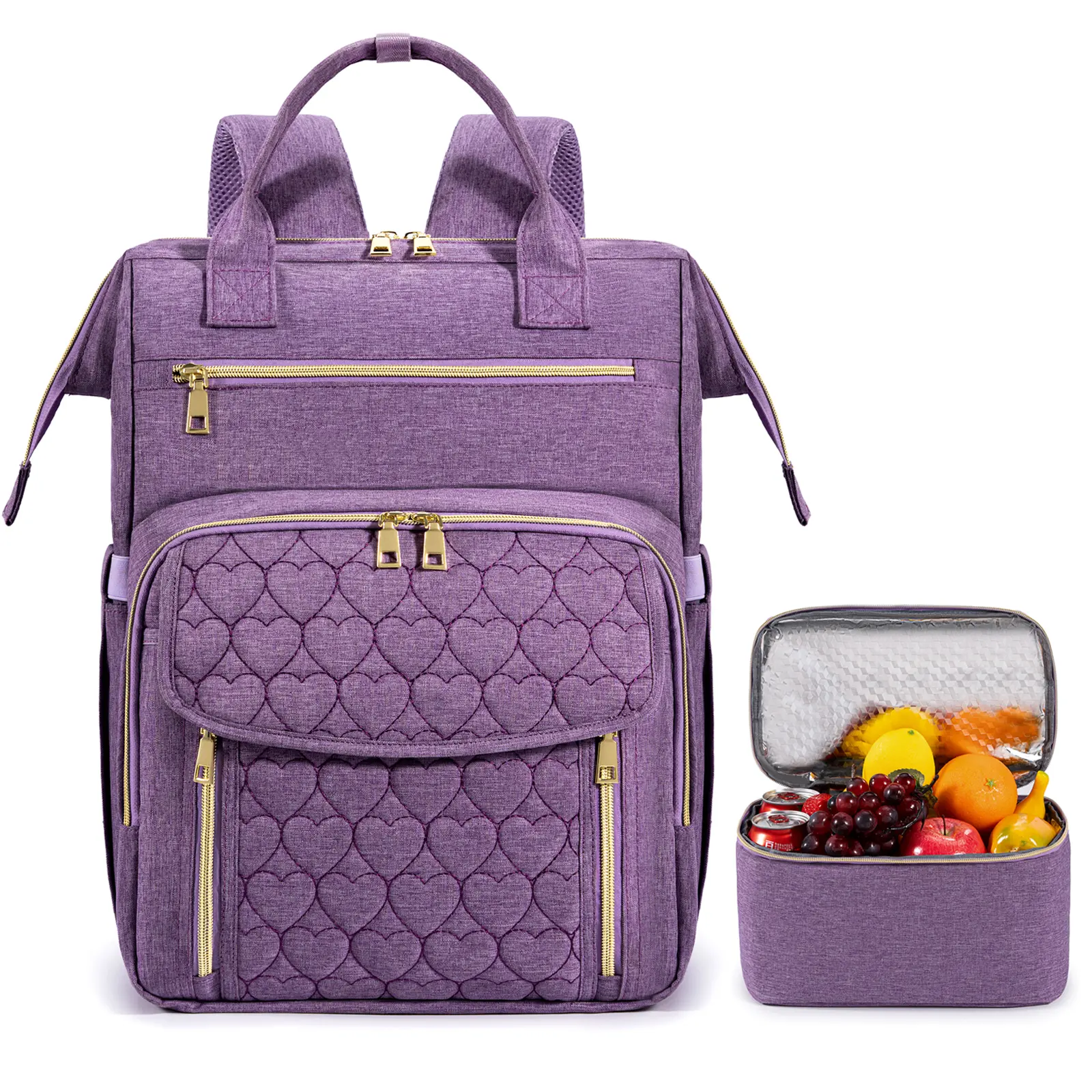 Casual Waterproof Backpacks for school, Unisex Large Capacity Pack with Insulated Bag for College Students, Travel, and Picnic, Picnic Pack, Practical Pack