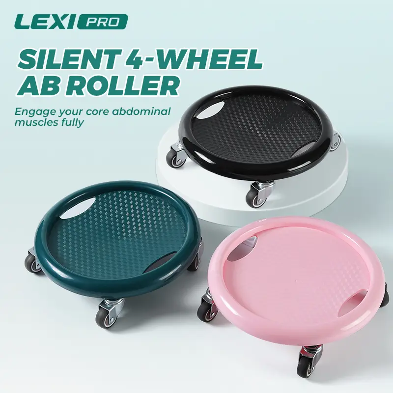 LEXI PRO Silent 4-Wheel Ab Roller for Defined Abs - Home Fitness Equipment with Universal Wheels for Men & Women - Build Strength & Core Muscles, Exercise Equipment, Home Workout Gear,summerwins