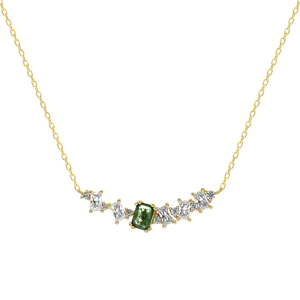 【766】Moss Agate Elegant Event Necklace – Classic Birthday, Wedding, or Anniversary Gift for Women