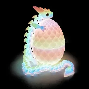 3d Printed Dragon Eggs With Inside  Easter Basket Stuffers Mystery Crystal Egg Fillers Toys Articulated Fidget Animals Surprise Gift