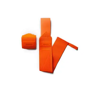 UPPPER Wrist Wraps Neon Orange 2.0 - 19" Wrist Support for Powerlifting and Gym Workouts, Hook-and-Loop Closure, Thumb Loop