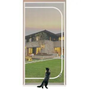 Upgraded Pet Screen Door,Fits Door Opening Size 36''x 81'',Thickened Cat Resistant Mesh Screen Door for Living Room,Kitchen,Bedroom,Cat Proof Screen with Zipper Closure.