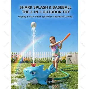 Summer Just Got WET & WILD with Our Giant Shark Sprinkler!