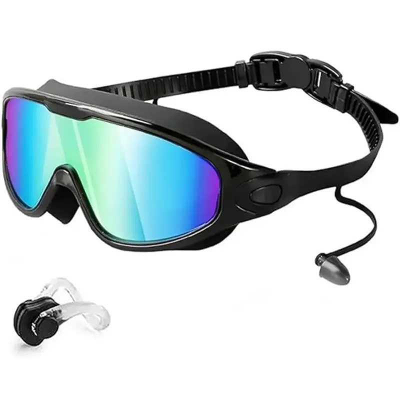 Swimming Goggles, Silicone Swimming Goggles, 1pc No Leaking Swimming Goggles for Men Women Youth, Wide View Anti Fog UV Swimming Goggles, Silicone Swim Glasses, Water Goggles, Swimming Accessories
