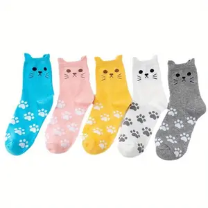 10 Pair Women's Cat Socks Cat Gifts Cute Animal Socks Dog Owl Gifts for Women