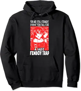 Anime Femboy Trap - Cute Femboy Outfit Hot Femboy Pullover Hoodie - Nallelycor Shop 47B0BJ7FH89J