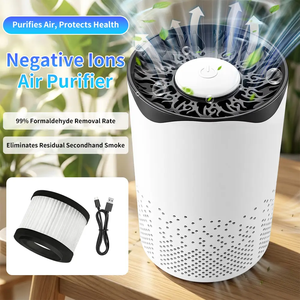 3-in-1 Air Purifiers Portable Filter Air Cleaner for Home, Air Purifier Effectively Remove Formaldehyde, Smoke, Dust, Odors & Pet Dander