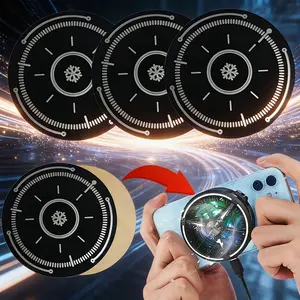 3-Piece Metal Sticker Snowflake Pattern 6cm Phone Cooler Magnetic Holder Smartphone Accessory Ultra-Thin 9cm Large Metal Sheet for iPad/PC Phone Stand