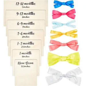 7 count Bow Maker Templates, 7 Sizes Headwrap Boards  Bow Tie Boards for Woman Hair Bows  Bows DIY Crafts Display Decoration, Beige