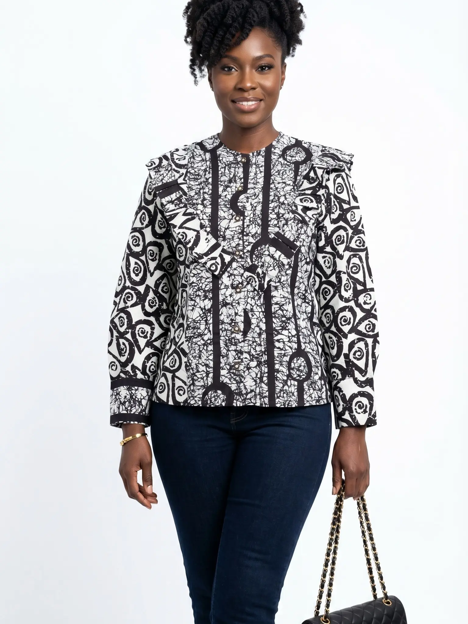 Vibrant Ankara Statement  Shirt Top