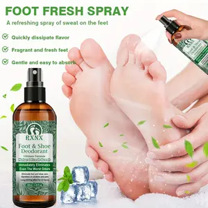 RXNX Foot Shoe Socks Deodorizing Spray (100 ml / 3.38 fl oz), powerful odor removal for foot odor and shoe odor, 24-hour freshness [Fast shipping from within the United States]