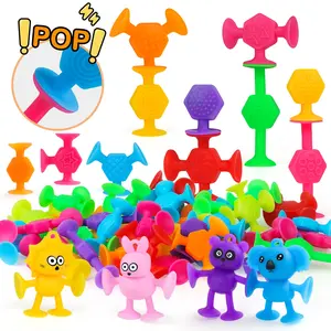 40pcs Stress Relief Toys, Sensory Stacking Toys for Kids, Unique Textured Design, Cartoon Animal Shapes, Educational Toy, Christmas Birthday Gift