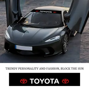 Car Front and Rear Windshield Sunshade Decorative Sticker, Glass Decal for Toyota and Other Car Models, Automotive Accessories, Sunshade For Car Outside