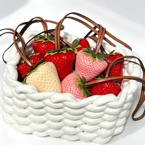 Cute Sparkly 3D Strawberry Hanging Charms - Lightweight Fashionable Home Decor Accessories for Purses, Backpacks, Car Ornaments, Mobile Phone Cases, Keychains, DIY Projects