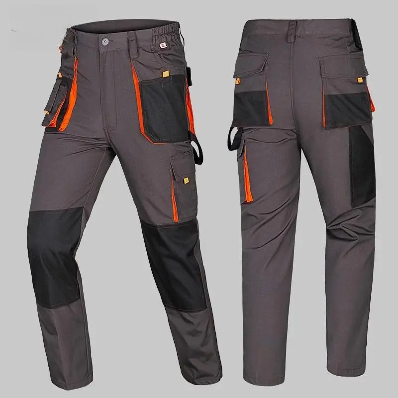 Labor Protection Work Pants Men Wear-resistant Multi-pocket Large Pocket Multi-pocket Work Pants Auto Mechanic Workshop Workwear