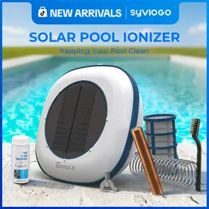 Enhulk Solar Pool Ionizer, Floating Water Cleaner and Purifier - Cleans Pools Up to 45,000 Gallons, Ideal for Above Ground, In-Ground Pools, Spas, and Hot Tubs(Blue)