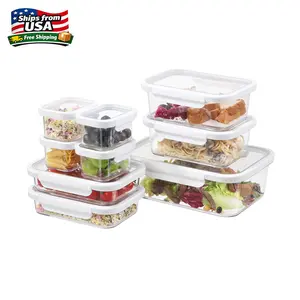 BHG Rectangle Tritan Food Storage Container with Tritan Lid. Set of 9, 18 Pieces, Ideal Use for Meal Prep and Batch Cooking