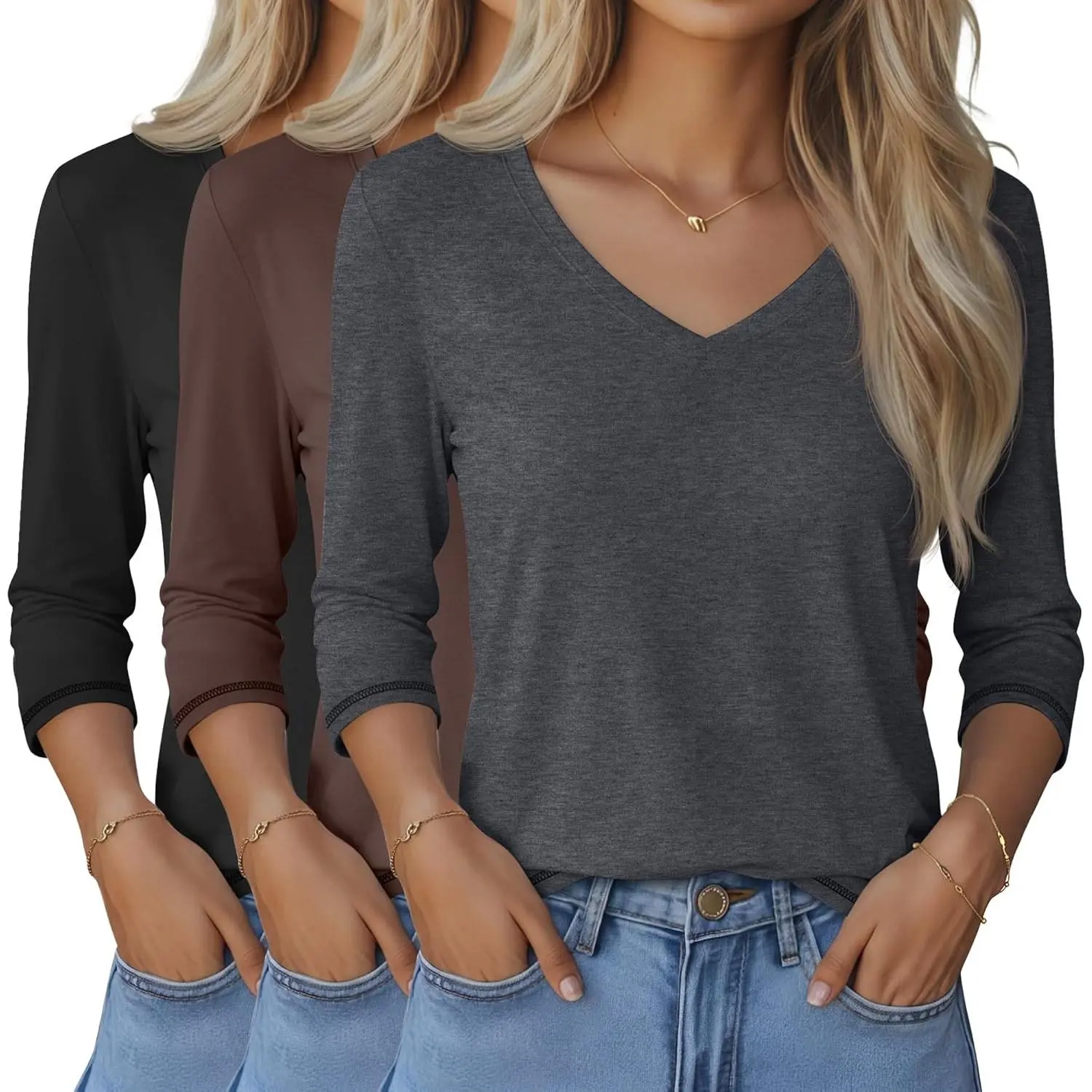 Light Brown, Mixed Gray, Black