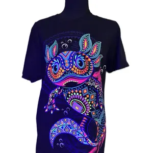 Ajolote Multicolores T-shirt Menswear Casual Crewneck Top Graphic Short Sleeve Streetwear Tropical Bestie