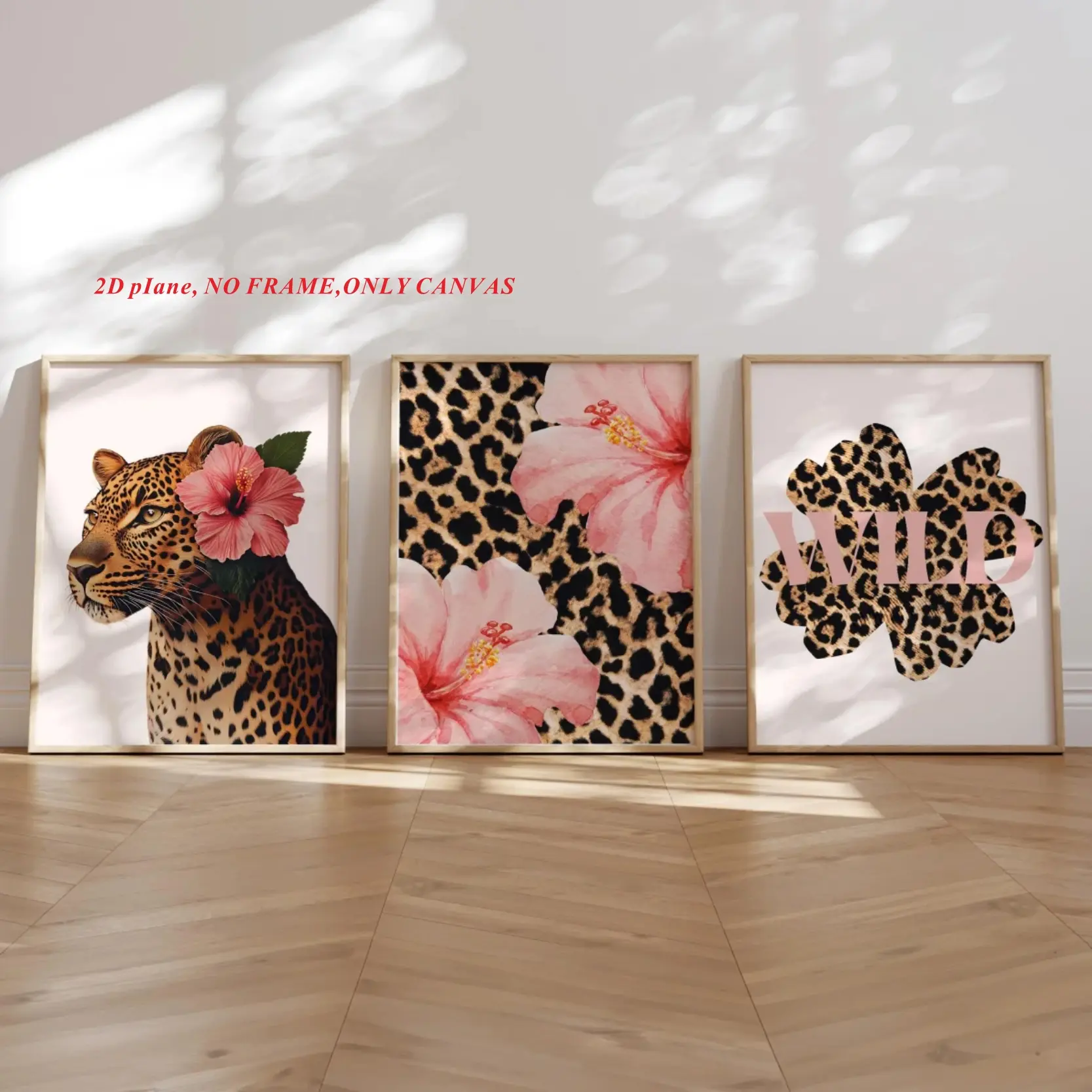 3-Piece Set, High-Definition Canvas Art, Retro Y2K Leopard Print ...