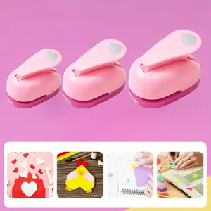 3PCS Handmade DIY flower maker Effortless embossing device, handmade decoration gift, Crafts Punch Set 8mm 15mm 25mm Paper Punches (Heart)