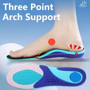1 Pair of  Support Orthopedic Insoles for Men and Women, High Elasticity Three-Point Stability ed Cushioning Shoe Inserts with Comfortable Footbed for Sports