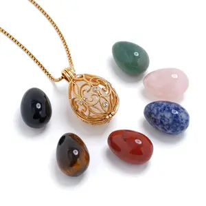 Gold Stainless Steel Faberge Egg Interchangeable Locket