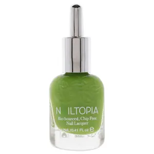 Nailtopia Bio-Sourced Chip Free Nail Lacquer - Green Goddess - Vegan, Cruelty Free Bold Green Nail Polish - Strengthens and Hardens Nails with Natural Superfood Ingredients and Vitamins - 0.41 Oz