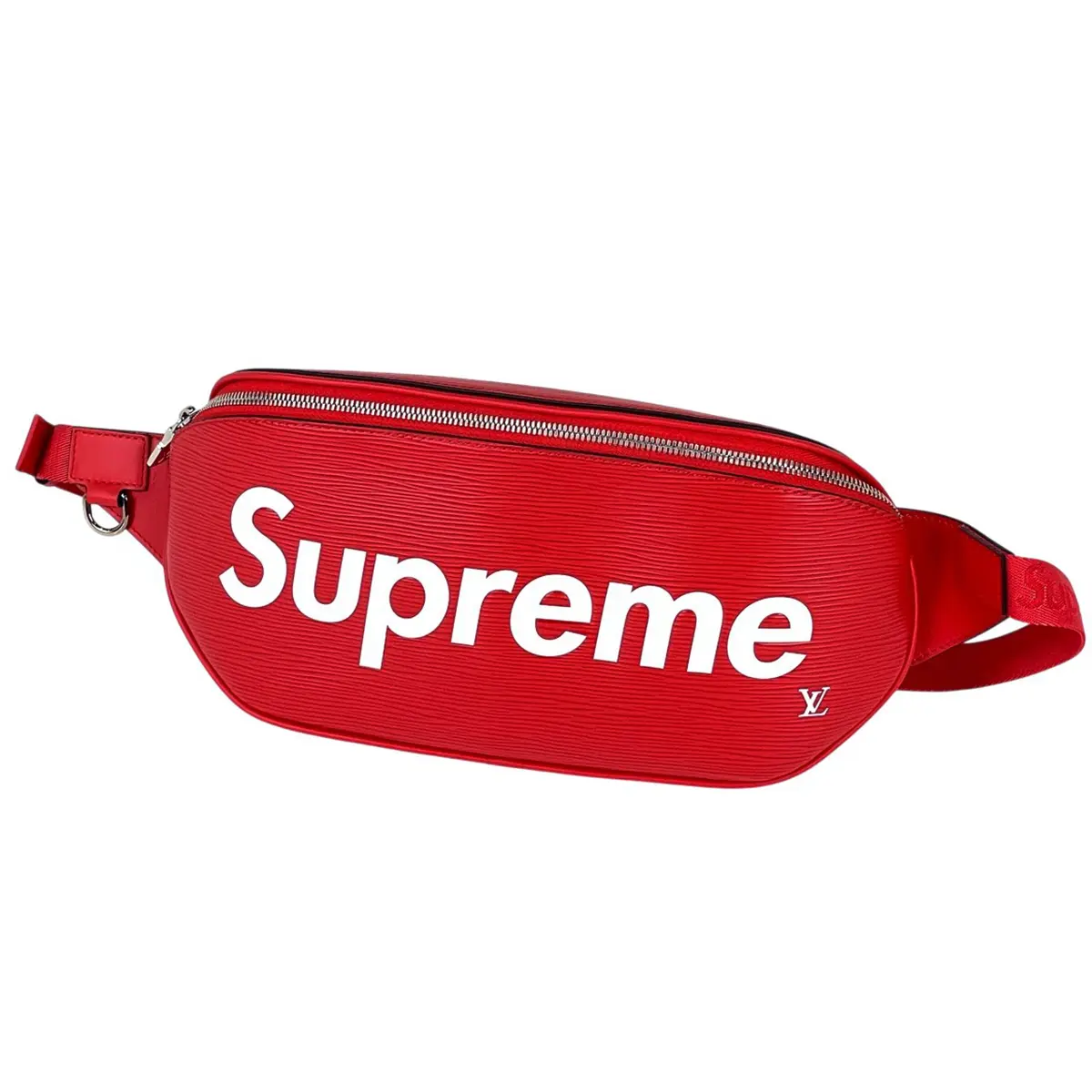 Pre-owned Louis Vuitton epi Belt Bags x Supreme Red Leather Bum Bag 4000008029320