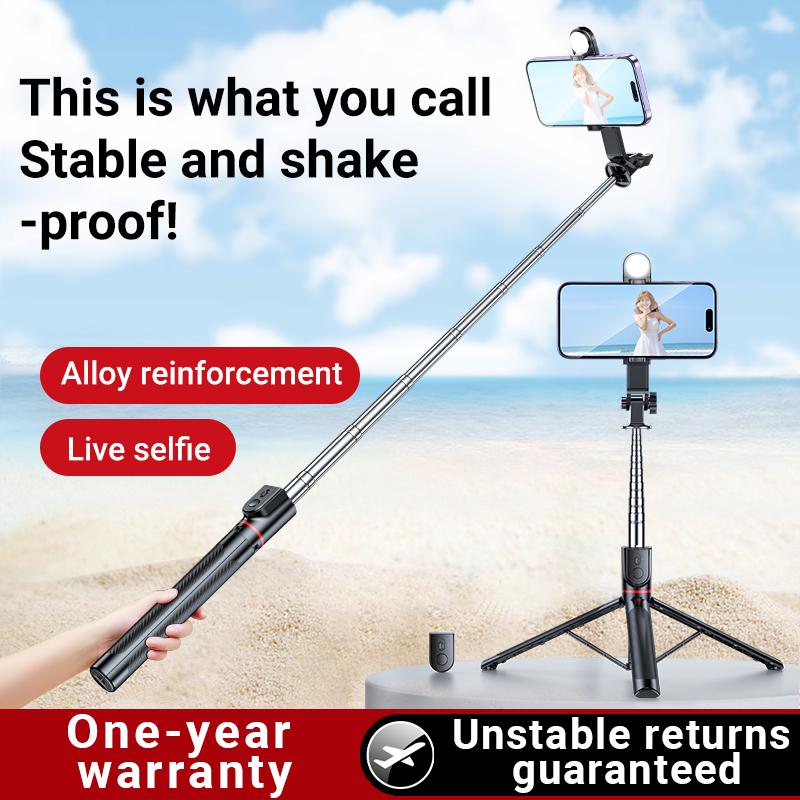 INFOJIFA 2026 New Multi-Function Selfie Stick, 1.8m Extendable Selfie Stick With Wireless Bluetooth Remote, 360° Rotation Design, Ideal For Vlogging, Compatible With IPhone 17/16/15/14 and Android Phones.