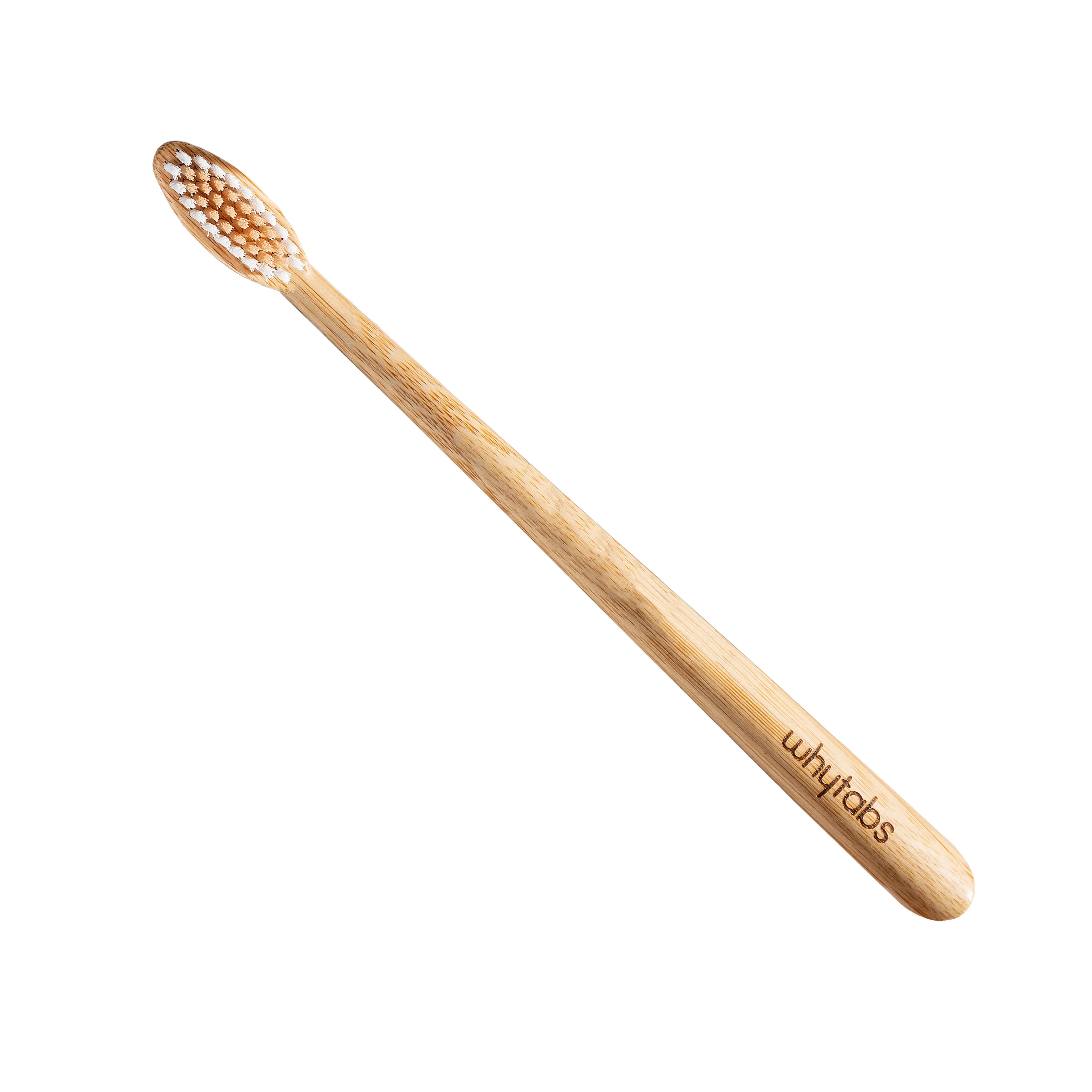 Whytabs Bamboo Toothbrush for Pet Oral Care - Sustainable, Medium Bristles, Daily Clean Travel Essentials