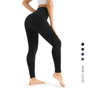 Danedvi Womens Ribbed Seamless Leggings High Waisted Tummy Control Workout Full Length Yoga Pants Grey Textured Fabric Squat Proof All Seasons