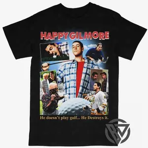 Happy Gilmore T-shirt For Men Women, For Fans Unisex Casual Streetswear Top