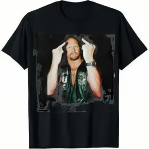 Retro Stone Cold The Steve Austin Men's T-Shirt, Wrestling WWE Graphic Tee, Gift For Fan, Sports Workout Inspired Gift for Him Cotton Menswear