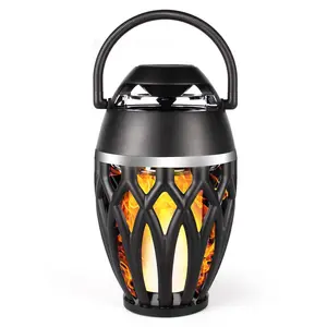 Vanten Outdoor Bluetooth Speakers Bluetooth 5.0 Led Flame Speaker IPX5 Waterproof Flame Torch Atmosphere Speaker Patio Speakers Gifts for Men Women Decorations for Party Garden Home